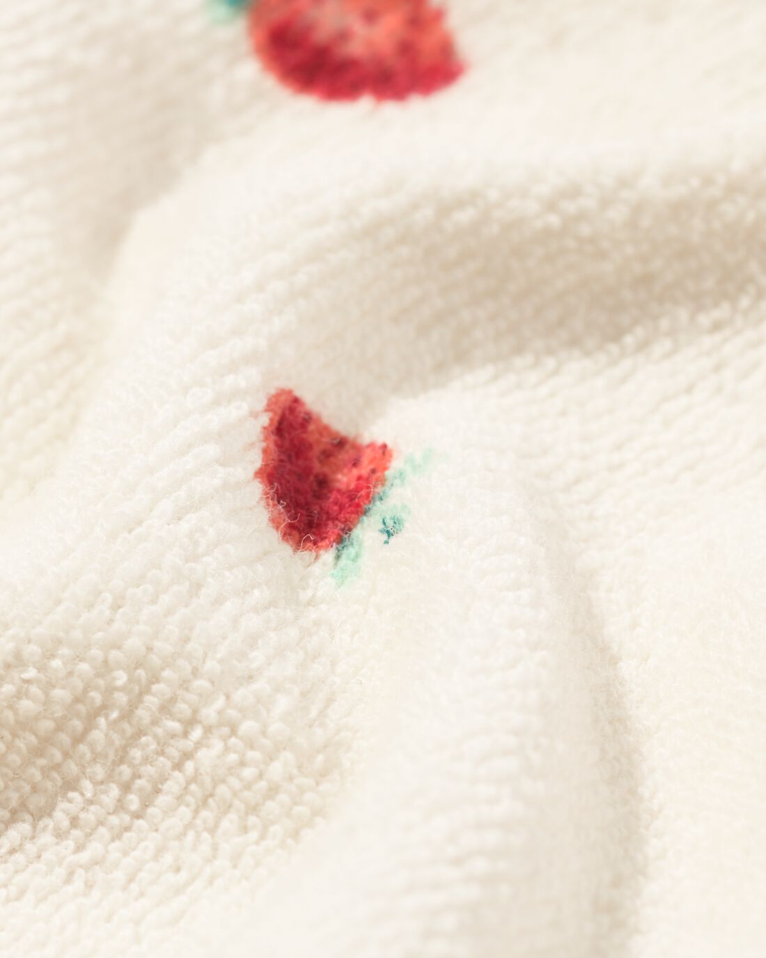 HEMA Newborn Kledingset Shirt En Short Badstof Aardbeien Gebroken Wit (gebroken wit)