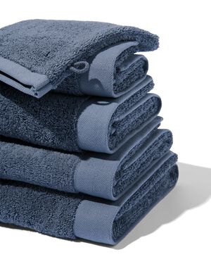 handdoek 50x100 hotelkwaliteit extra zacht staalblauw middenblauw handdoek 50 x 100 - 5250357 - HEMA