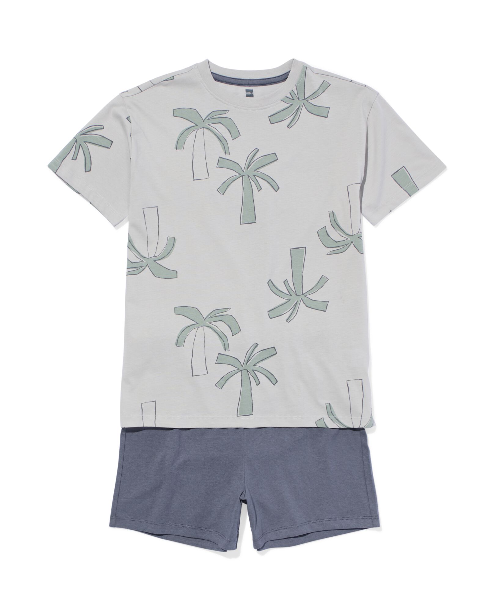 kinder shortama palmbomen antraciet antraciet - 23050880ANTHRACITE - HEMA