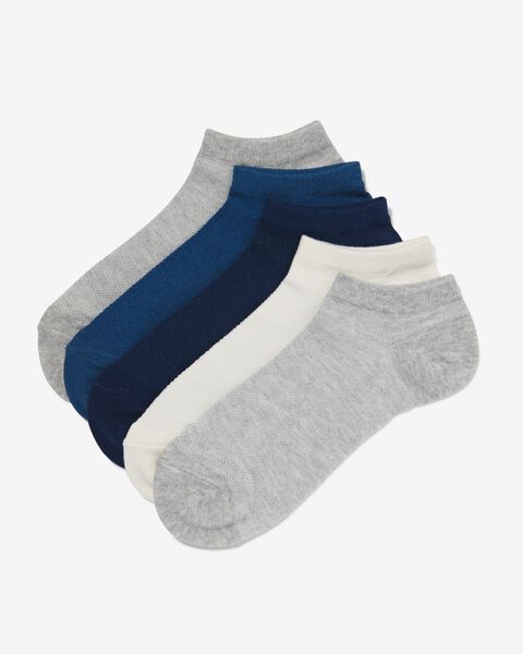 heren sokken met katoen mesh - 5 paar donkerblauw donkerblauw - 1000030649 - HEMA