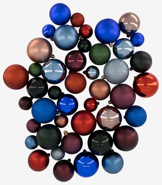 kerstballen gerecycled plastic kleur 44 stuks - 25130163 - HEMA