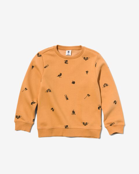 kinder sweater kamperen geel - 1000029821 - HEMA