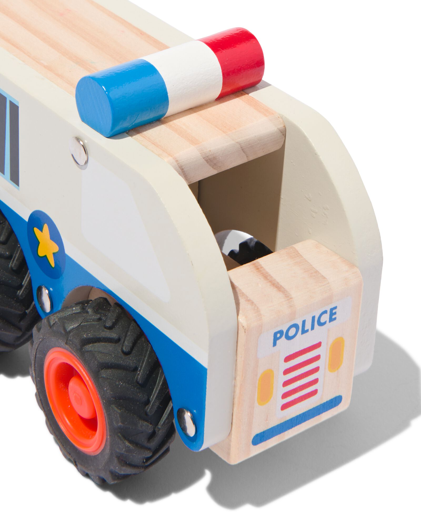 politieauto hout 12.5cm - 15130135 - HEMA