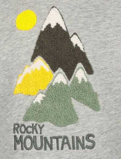 kindersweater rocky mountains grijsmelange - 1000021062 - HEMA