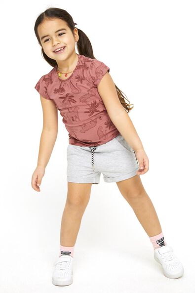 kinder sweatshort grijsmelange - 1000026911 - HEMA