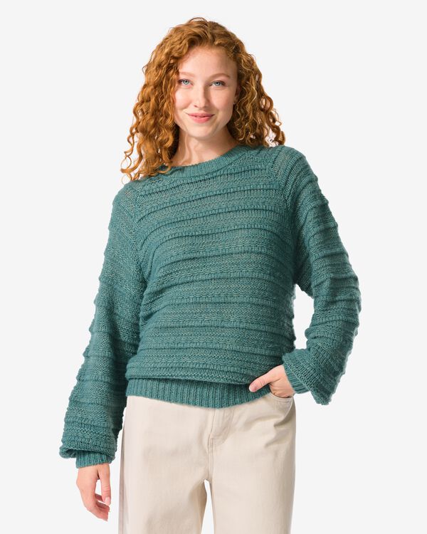 damestrui Hella rib groen groen - 36204440GREEN - HEMA