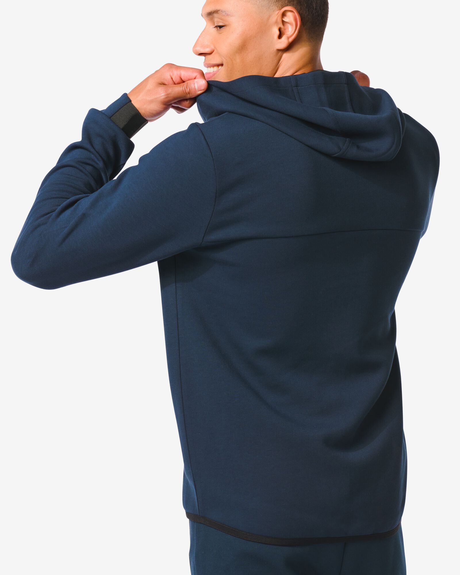 heren capuchonvest blauw blauw - 2111020BLUE - HEMA