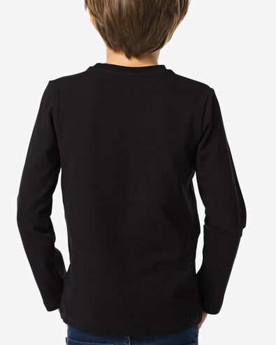 kinder t-shirt - biologisch katoen zwart 170/176 - 30729367 - HEMA