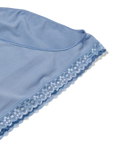 dames slip naadloos met kant blauw XL - 19670718 - HEMA