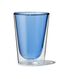 dubbelwandig glas 350ml blauw - 80660158 - HEMA