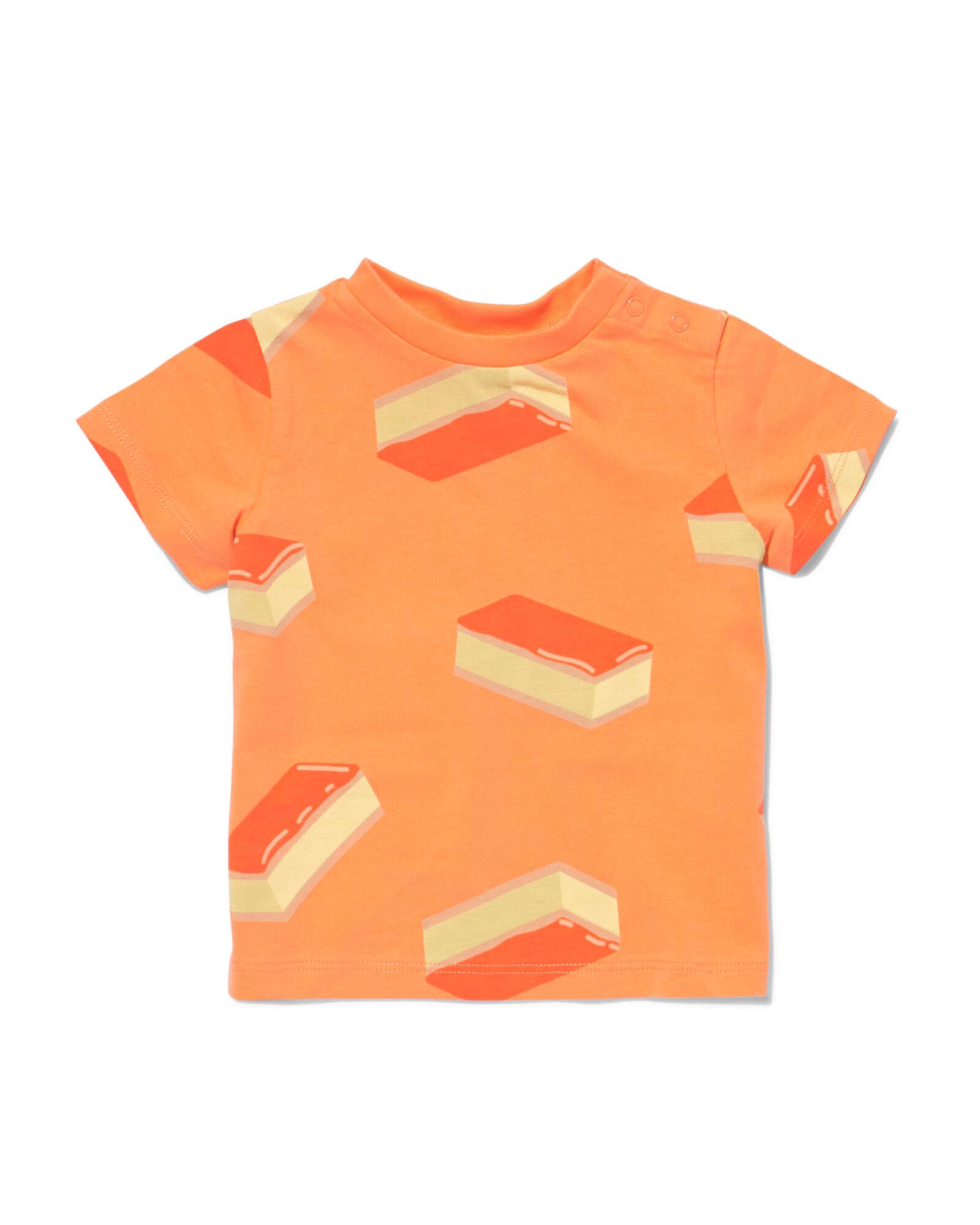 Image of HEMA Tompoucen Baby T-shirt Voor Koningsdag Oranje (oranje)