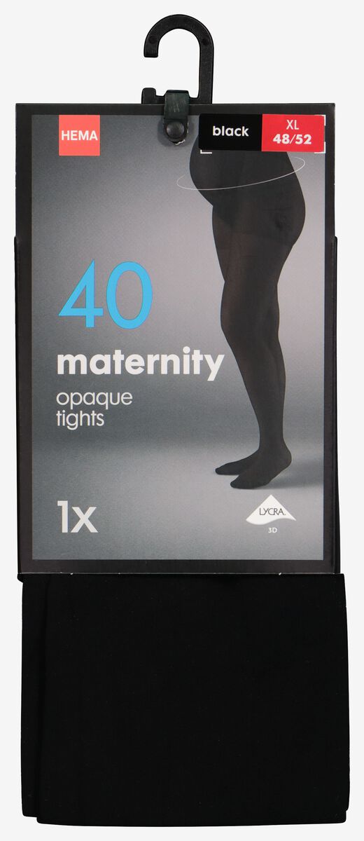 zwangerschapspanty 40denier zwart 48/52 - 4020269 - HEMA
