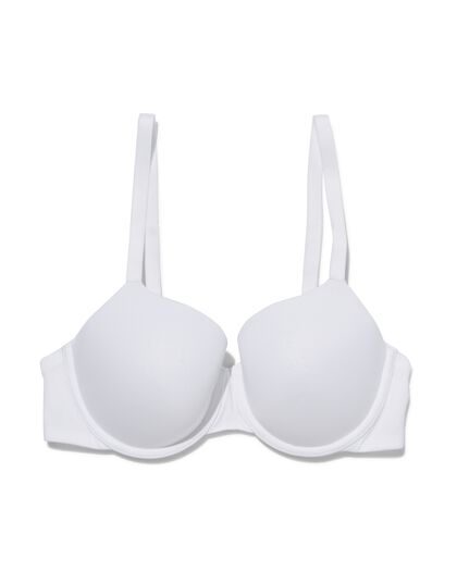 voorgevormde bh met beugel recycled/micro wit 90E - 21880396 - HEMA