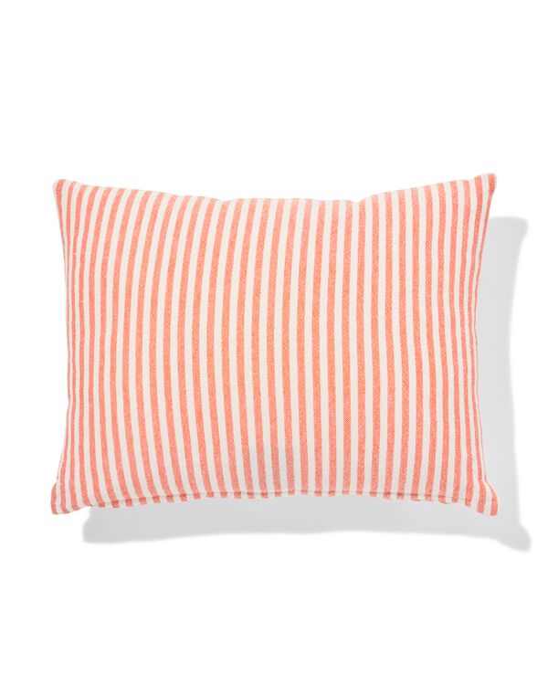 kussen 40x30cm katoen strepen oranje - 7324110 - HEMA
