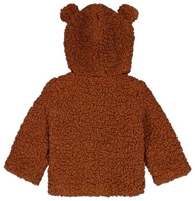 babyjas teddy met capuchon bruin - 1000028191 - HEMA