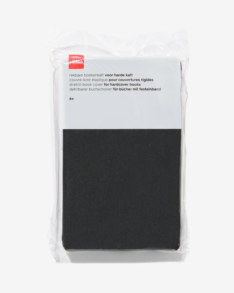 rekbare boekenkaften zwart - 6 stuks - 14522239 - HEMA