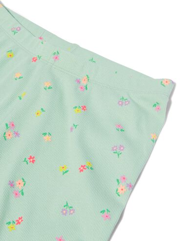 kinderpyjama met bloemen rib katoen/stretch lichtblauw lichtblauw - 23021580LIGHTBLUE - HEMA
