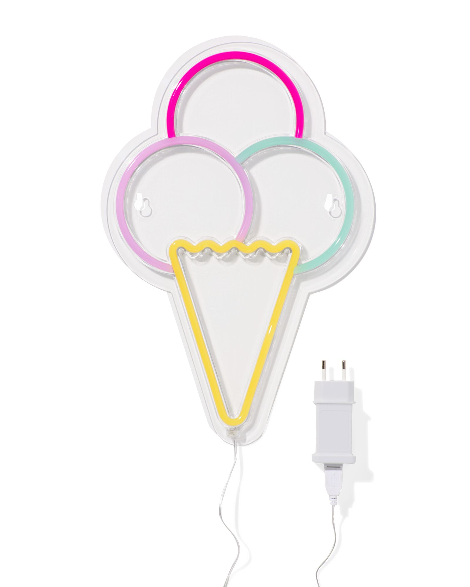 neon LED-lamp ijsje - 61130172 - HEMA