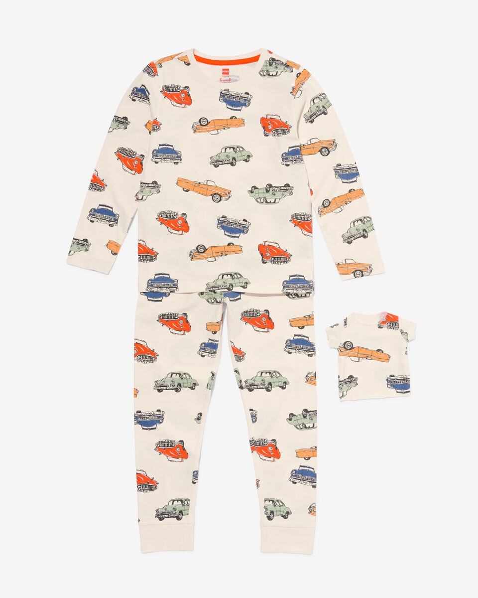 Kilometers persoonlijkheid Ramkoers kinder pyjama autos met poppennachtshirt - HEMA