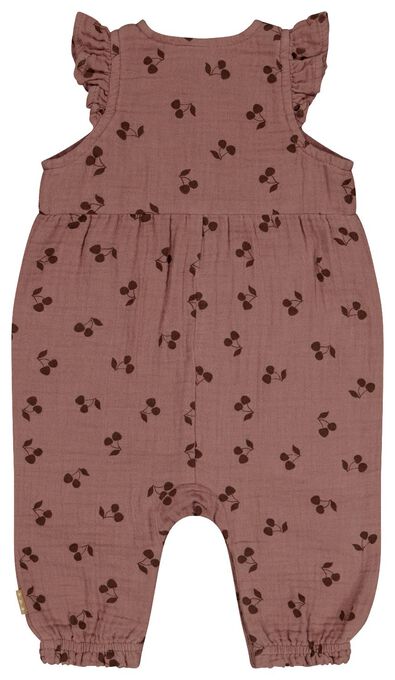 newborn jumpsuit kersen roze - 1000027310 - HEMA