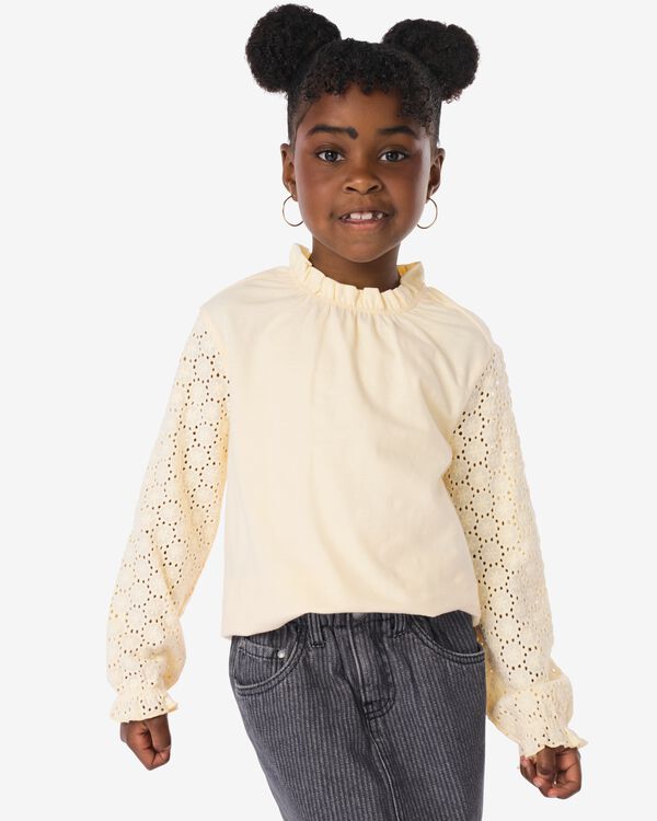 kindertop broderie ecru ecru - 30823446ECRU - HEMA