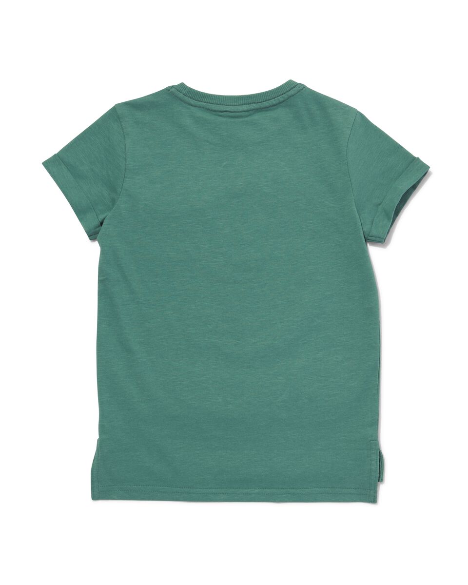 kinder t-shirt met borstzak groen groen - 1000030906 - HEMA