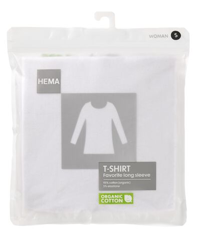 dames basic t-shirt wit S - 36396077 - HEMA