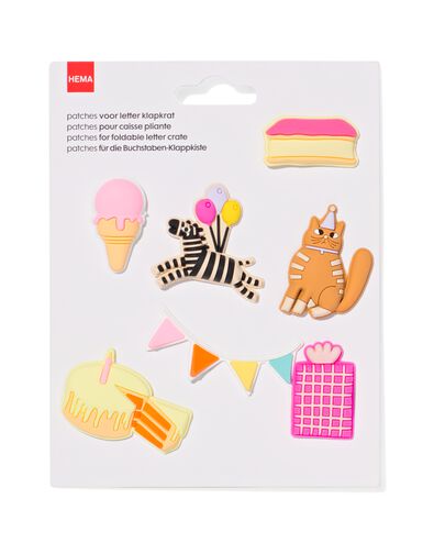 patches letter klapkrat feestje - 39824008 - HEMA