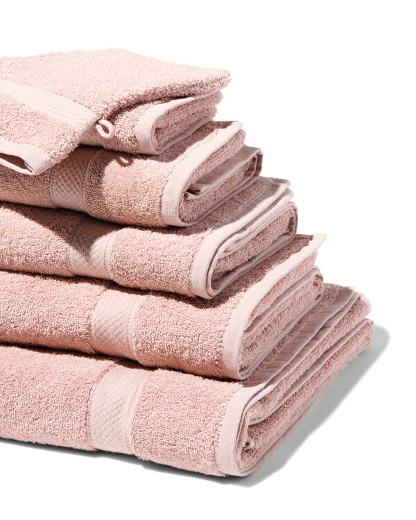 handdoeken - zware kwaliteit lichtroze lichtroze - 1000031275 - HEMA
