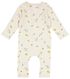 newborn jumpsuit wafel bloemen zand - 1000026339 - HEMA