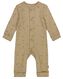 newborn jumpsuit rib met bamboe zand zand - 1000028736 - HEMA