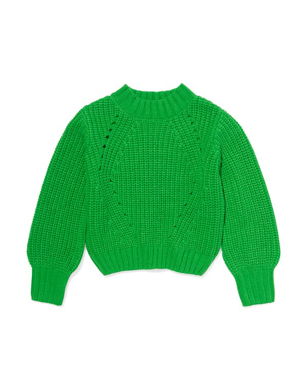 kinder trui ajour gebreid groen groen - 30824204GREEN - HEMA