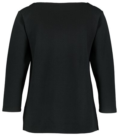 dames-shirt structuur zwart M - 36218077 - HEMA