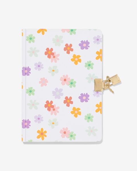 dagboek met slotje bloemen A5 - 14150205 - HEMA