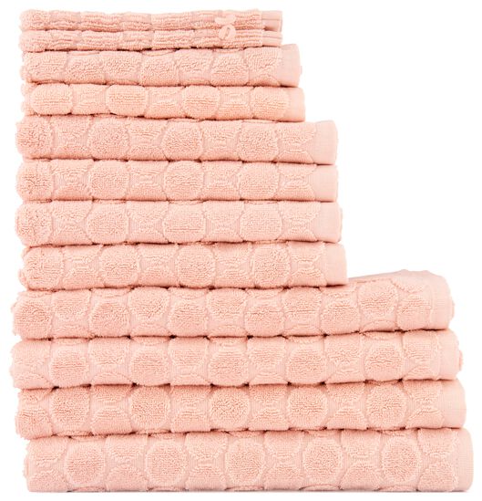handdoeken - zware kwaliteit - gestipt roze HEMA