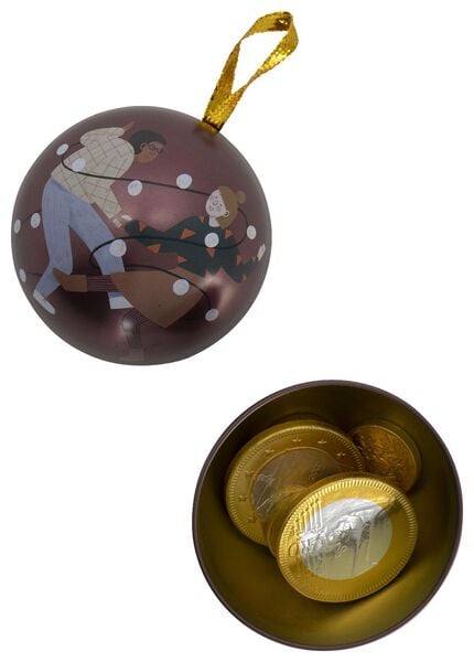 kerstbal met chocolade muntjes - 10040018 - HEMA