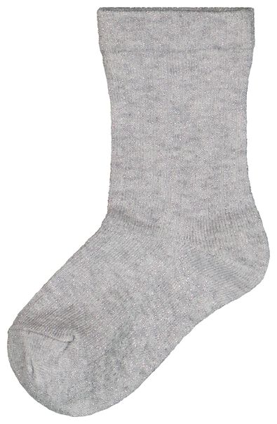 kinder sokken met katoen en glitters - 5 paar multi 23/26 - 4380081 - HEMA