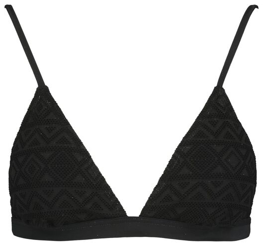 dames padded triangle bikinitop zwart XS - 22311501 - HEMA