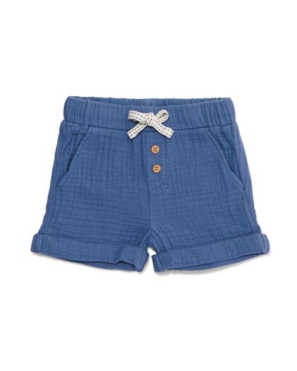 baby shorts mousseline blauw - 1000030994 - HEMA