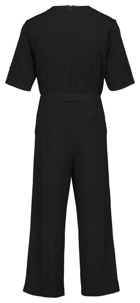 dames jumpsuit rib zwart XL - 36248074 - HEMA