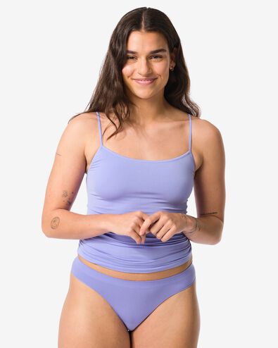 damesstring naadloos micro blauw blauw - 19641001BLUE - HEMA