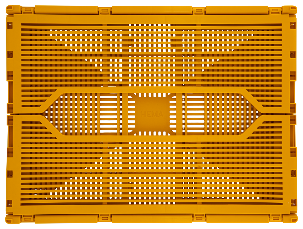 klapkrat letterbord recycled M geel okergeel 30 x 40 x 17 - 39811075 - HEMA