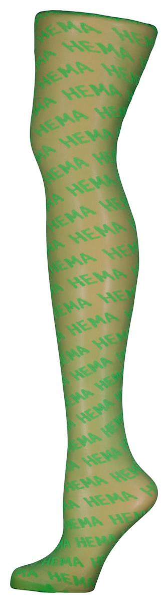 panty met HEMA logo limited edition 20denier groen groen - 1000029350 - HEMA