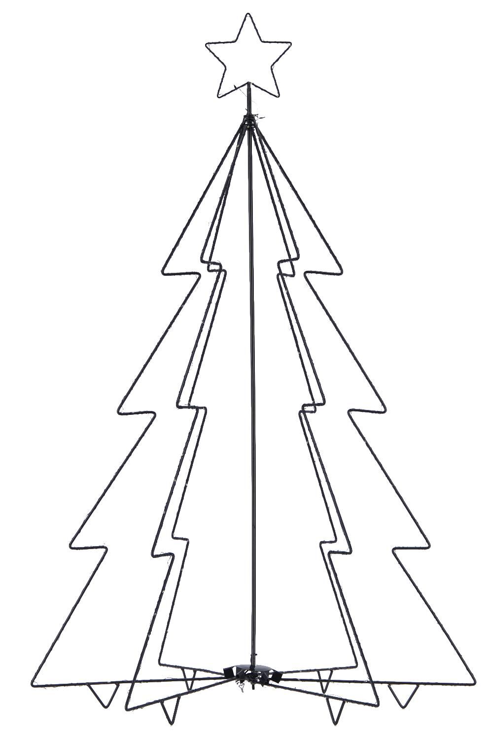 HEMA Kerstboom Met Piek 220 LED Lampjes 120x80 (zwart)