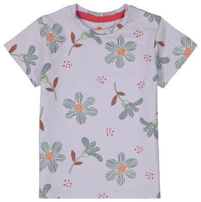 baby t-shirt bloemen lila - 1000023449 - HEMA