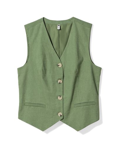 damesgilet Isla linnen groen - 36239465GREEN - HEMA