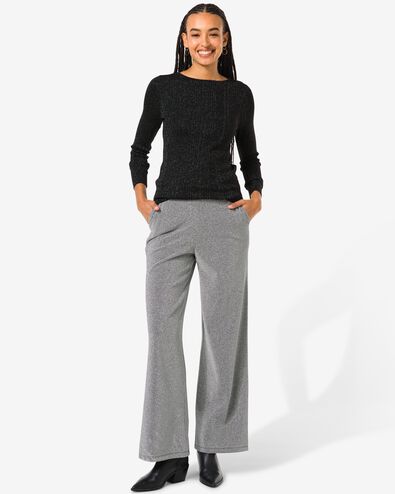 damesbroek Eileen glitter zilver zilver - 36299150SILVER - HEMA