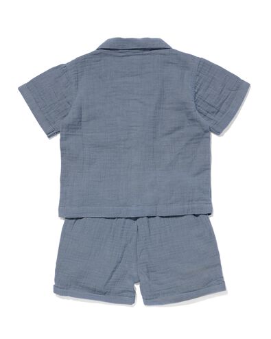 baby kledingset mousseline grijs 74 - 33102953 - HEMA