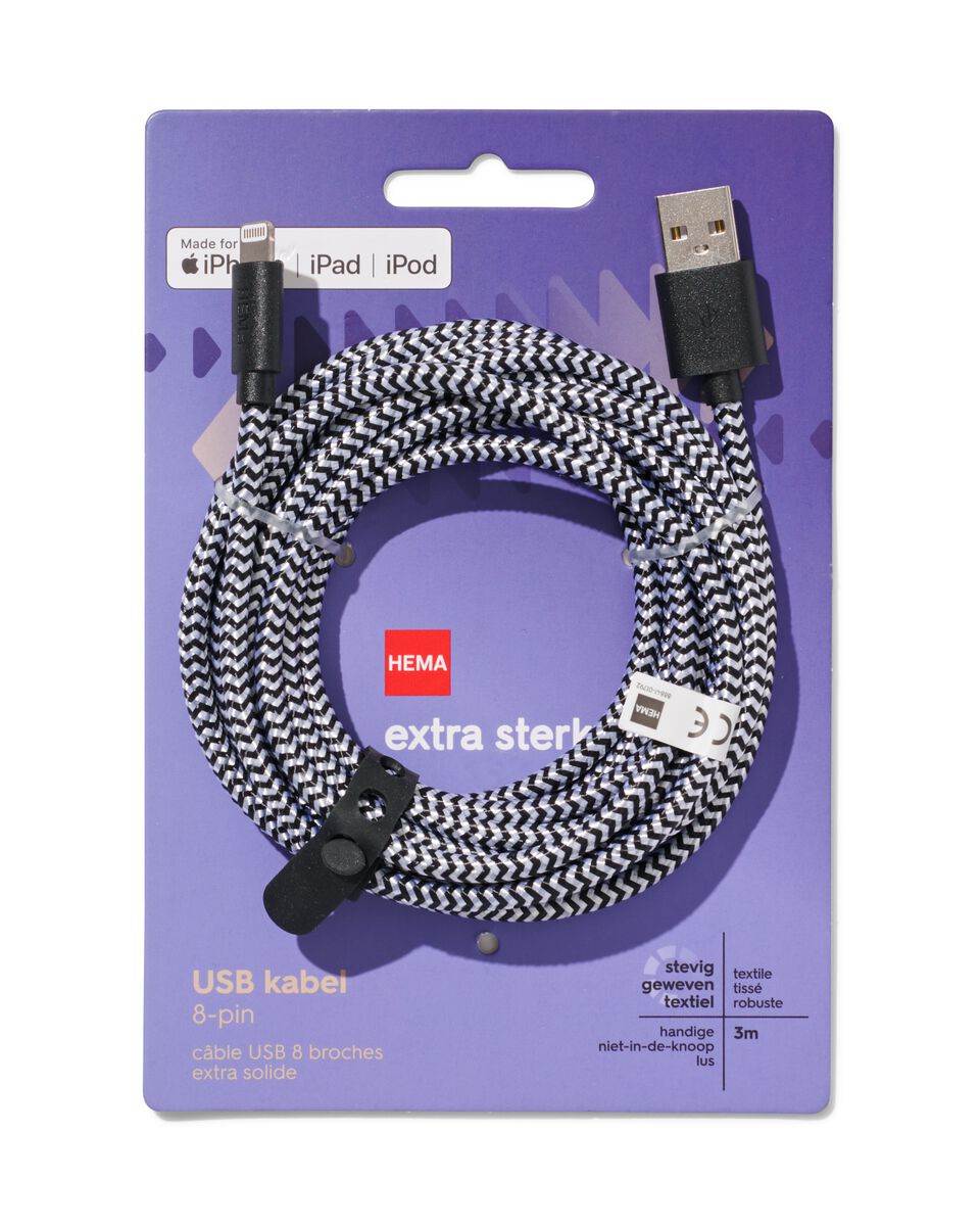 Hoogland Aftrekken Matig USB laadkabel 8-pin - HEMA