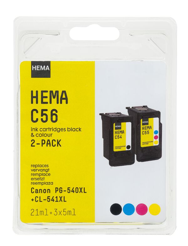 HEMA cartridge C56 voor de Canon PG-540XL + CL-541XL - 38320003 - HEMA